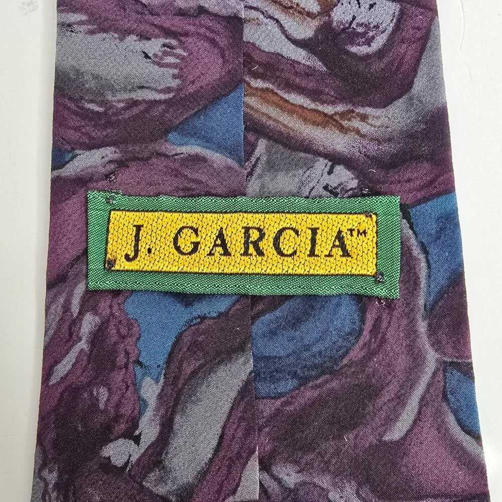 Jerry Garcia Neck Tie Collection 7 Malachite Valley Purple Blue Marble Artsy 60